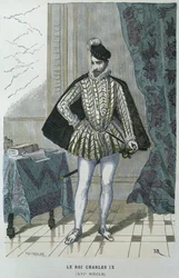 König Karl IX. von Frankreich (1550-74), ca. 1565, graviert von Chevrolat